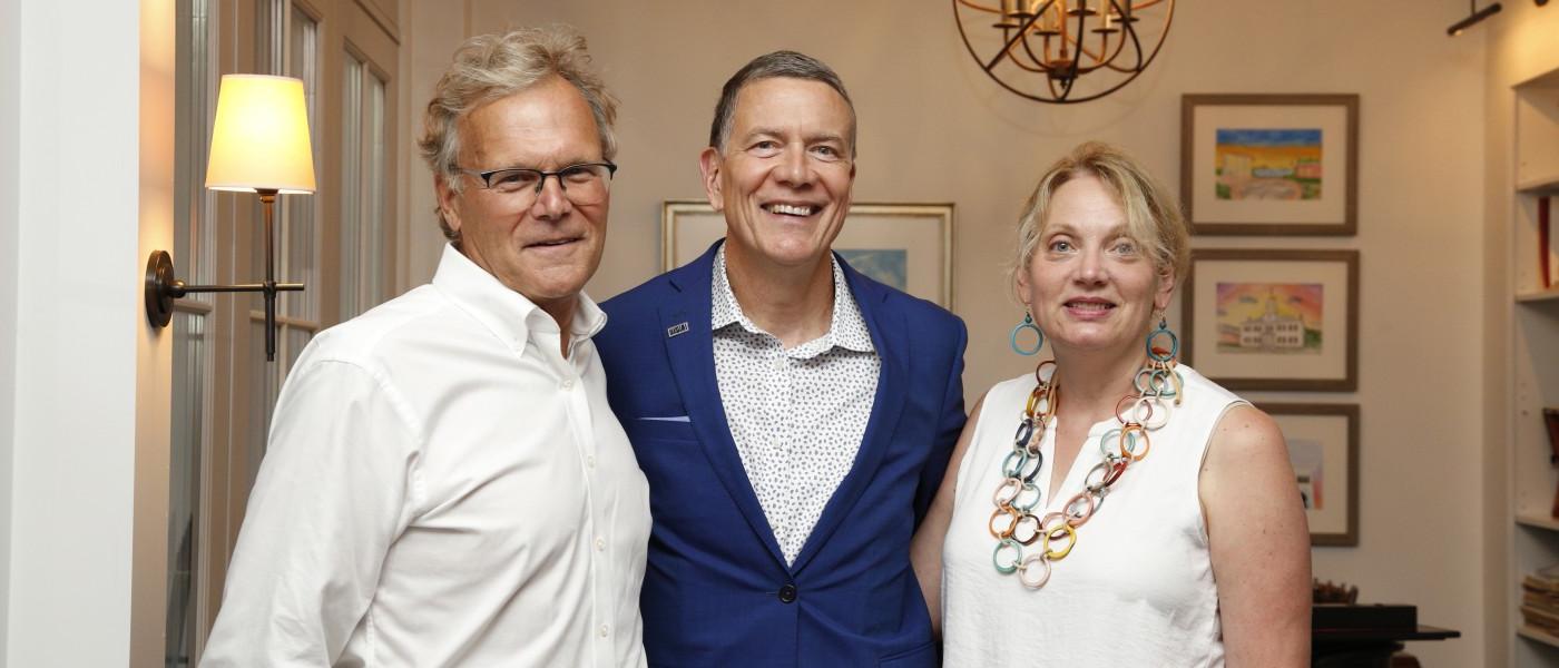 President Hames Herbert with wife Lynn Brandsma and Ford Reiche